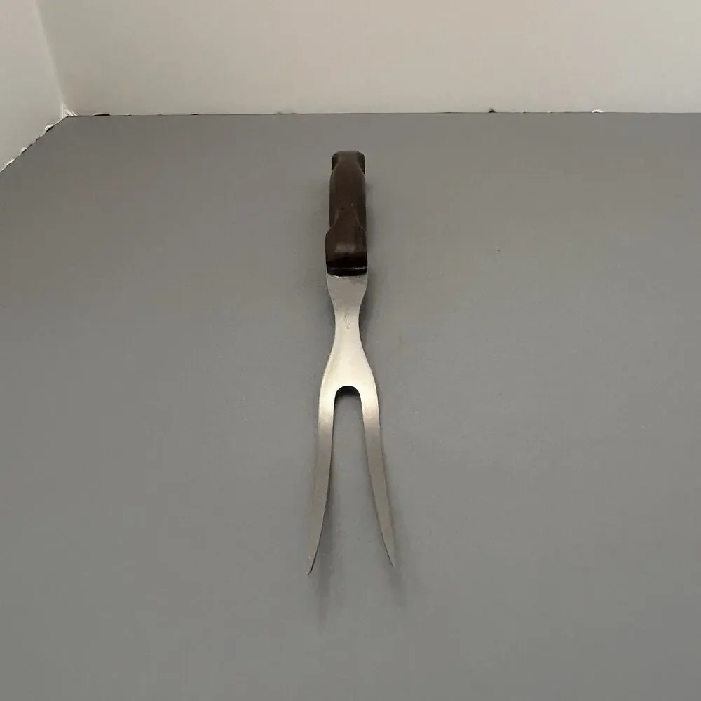 Cutco No. 27 Carving Fork Vintage Brown Handle Made in USA